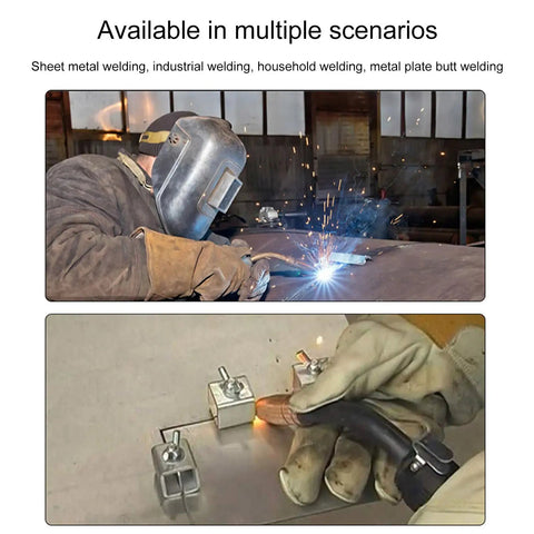 Durable 8-Piece Steel Welding Clamps To Align Car Truck Door Skin Panels With Rustproof Locks For Cracks And Bodywork Fixes That Rock in use for welding.