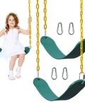 Two Pack Heavy Duty Swing Seats With 660 Lb Capacity Anti Rust Chains 68.9 Inch Plastic Coated 23.6 Inch Tree Straps, child swinging