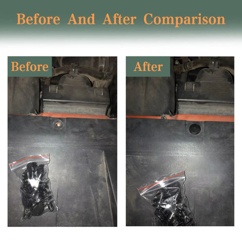 Before and after installation of 20 Pack Fender Liner Push Type Retainer Clips for Hyundai and Kia Cars