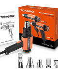 Beast 1600W Heat Gun With Dual Temperature Settings 572F And 1112F 5 Nozzles Cordless Fast Heating for crafts and PVC wrapping