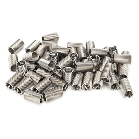 50 Piece Wire Thread Insert Sleeve Kit For M10 X 1.5 Screws Stainless Steel 304 Coiled Inserts Protective Nut And Repair Kit To Beef Up Threads And Prevent Stripped Holes scattered view