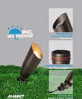 Brass Landscape Spotlight 4-Pack With Bulb Kit Dope Outdoor Uplights featuring IP65 waterproof design on grassy surface