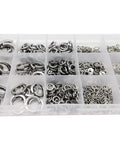 1035 Piece Heavy Duty Stainless Steel Spring Lock Washer Set For DIYers M1.6 M2 M2.5 M3 M3.5 M4 M5 M6 M8 M10 M12 M16 Elastic Gasket Included 304 Stainless Corrosion Resistant High Hardness Durable Fastener Washers in compartment box