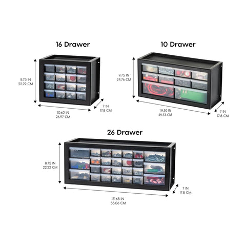 Hella Practical 26 Drawer Teacher Tool Box And Craft Supply Caddy With Spacious Slots For Markers Stickers And Hardware Made In Usa Straight Up Sturdy All Black Finish
