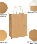Brown Kraft Gift Bags With Handles 5x3x8.25 Inches Bulk Pack 750 Small Paper Bags for Gifting, showing sturdy and eco-friendly design.