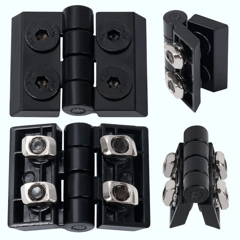 4 Pack Zinc Alloy Hinge Set For 2020 Series 6mm T Slot Aluminum Extrusion Frames And 3D Printer Builds Heavy Duty Hinges