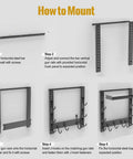 Sturdy Wall Mount Gun Rack With Shelf Holds Up To 80lbs Fits Three Rifles And Gear Includes Removable Accessories Tray installation guide