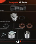 Engine Timing Belt Kit With Water Pump For Volkswagen Jetta 2005 To 2010 One Point Nine Liter L4 parts overview