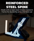 Pocket-Hole Jig 720PRO with easy clamping and adjustable setup shown with reinforced steel spine for durability in woodworking.