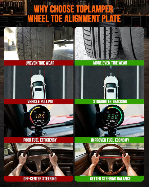 Wheel Toe Alignment Tool Kit For The Backyard Gearhead Featuring Heavy Duty Stainless Steel Toe Plates And Dual Tape Measures For Instant Front End Checks On Cars Trucks SUVs To Keep Your Chassis Dead Nuts Aligned And Tracking Perfect