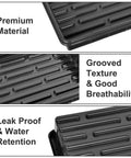 Grooved trays of 60 Count Square Nursery Pots 3.3 Inch With Drain Holes Seed Starter Tray Kit Includes 5 Trays And 60 Plant Labels in Black
