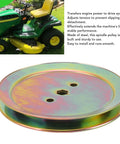 Upgrade Your Mower Game With This High Performance Spindle Pulley For GX20367, steel construction, smooth running, compatible with D105 D110 LA110 LA115.