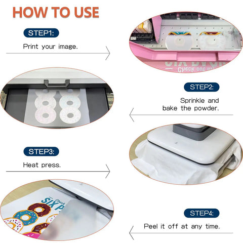 Step-by-step guide on using DTF Transfer Film Paper 11.7x16.5 Inches A3 30 Sheets For All DTF Printers And Dark Fabrics