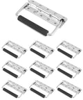 Heavy Duty Spring Loaded Pull Handles With PVC Grip For Tool Boxes And Cases 10 Pack Surface Mounted 110 Lb Load Per Unit shown in chrome