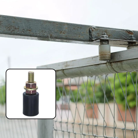 Sliding Gate Guide Rollers With Nylon Bearings, Heavy Duty Gate Wheels For 1.57 By 1.18 Inch Sliders, installed on gate frame