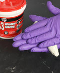 Window Glazing Compound For Wood Metal And Aluminum Sash White 16 Oz with gloves handling the compound for glazing.