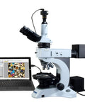 Digital Infinity Trinocular Polarizing Microscope With 50X To 1000X Magnification High Eyepoint 22mm Eyepieces Reticle Options Plan Achromatic Objectives Infinity Optical System Dope Tool For Lab Work And Classroom Use, with laptop