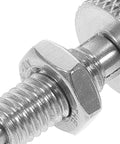 Close-up of Kickass Stainless Steel Locking Spring Plungers, 2 Pack Beefy Knurled Handle for indexed latching.