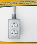 8 Pack 4 By 2 Inch Electrical Junction Boxes With Covers Square Plenum Box Pro Grade Heavy Duty Galvanized Steel Outlet Boxes on wall
