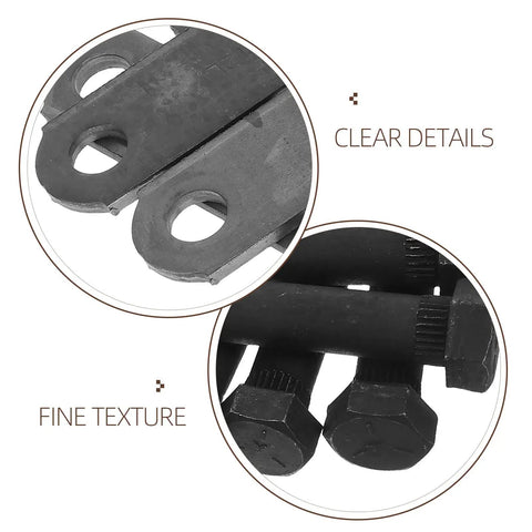 Heavy Duty Suspension Shackle Kit For Tandem Axle Utility Trailers With Nylon Bushings And Steel Long Bolts To Boost Performance, Durability, And Smooth Rides On The Road, close-up detail