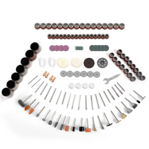 Go To Rotary Tool Accessory Kit With Four Hundred Twenty Pieces And One Eighth Inch Shanks For Universal Fitment Cutting Sanding