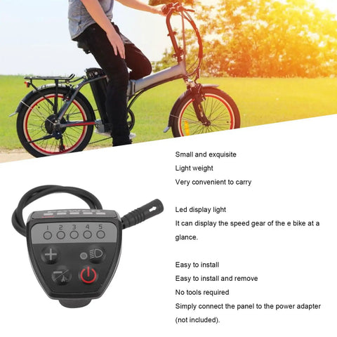 Electric Bike Controller Display For 24V 36V 48V Ebikes With Waterproof 5 Pin Connector under a sunny park setting