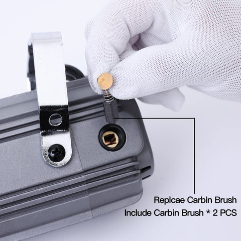 Powerful 1000W Flex Shaft Rotary Tool With Foot Pedal Control showing replaceable carbon brush