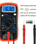 Vpro850L Digital Multimeter DC AC Voltmeter Ohm Volt Amp Tester with display reading 6.30 and test probes
