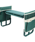 Adjustable Garden Kneeler Bench Folding Seat With 400 Lb Capacity Dual Function Stool Wide Padded Kneeling Pad Portable Green Garden Stool With 2 Tool Pouches For Easy Weeding Planting And Potting Tasks