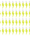 Thunder Shaped Safety Reflector Pendant Keychain Set With Chain, 40 Pieces, high visibility yellow reflective tags displayed.