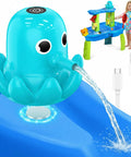 Rechargeable Magnetic Octopus Water Table Pump With Continuous Flow, Battery Powered No Drill Installation for Toddlers