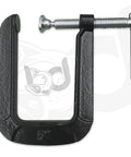 5 Inch Deep Throat U Clamp With About Two To Three Quarter Inch Jaw Opening And Five And A Half Inch Throat Depth, Malleable Steel Construction, Powder Coat Finish For Rust Resistance, Sliding T Handle For A Tight Grip, Lightweight 1.6 Lb. black 5-inch deep throat U clamp