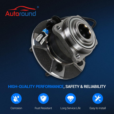 Rear Wheel Bearing And Hub Assembly 5 Lug With ABS Compatible With Chevy Equinox 2005 2006 Pontiac Torrent 2006 Saturn Vue 2002 2007
