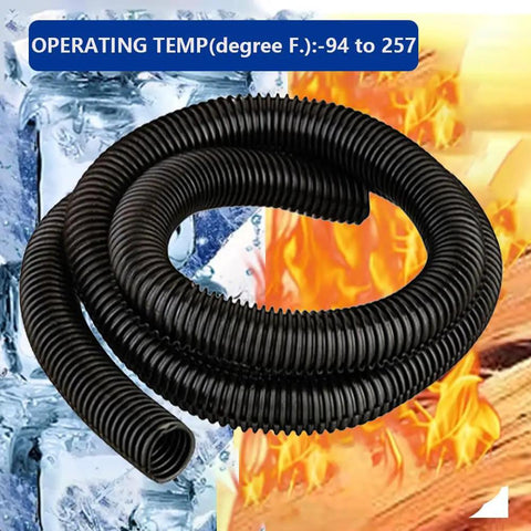 Split Wire Loom Tubing 1 Inch Inner Diameter 10 Feet Long Black Flexible Wire Covers Conduit For Cables Cord Protectors
