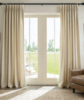 Heavy Duty Black Curtain Rods 72 To 144 Inches 1 Inch Diameter Adjustable Extra Long Blackout Traverse Window Rods in living room.