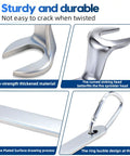 Close-up of Slick Hassle Free Universal One Half Inch Fire Sprinkler Head Wrench showing high-strength material and curved head design.