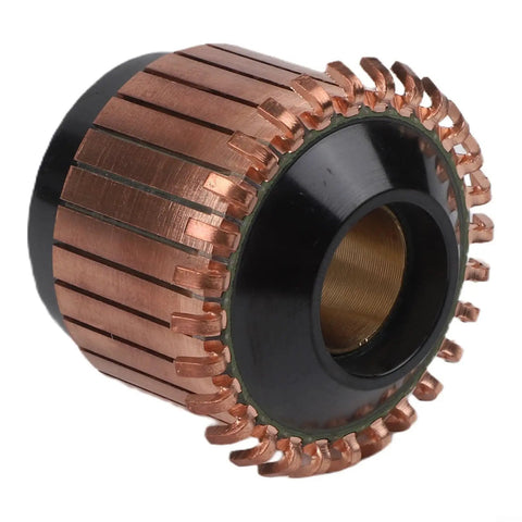 Beefy 28P Copper Hook Type Electric Commutator 37.5 X 15 X 25.5 Mm OD ID Height High DC Compatible Wear Resistant Component