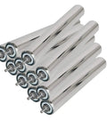 Set Of 11 Heavy Duty Conveyor Support Rollers For Dog & Cat Fence Replacement, stainless steel, 1 inch diameter, 23.6 inches long.