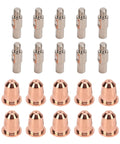 Fabater Plasma Cutter Consumables 20 Pcs Electrode Tip Nozzle And Cup Kit featuring brass and copper components for S45 cutting.