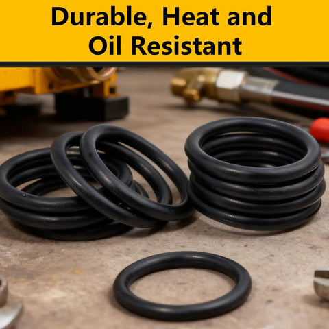 Black O-rings from All In One 826 Piece O Ring Kit With SAE And Metric Sizes 70A Durometer O Rings For Auto Engines