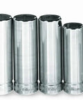 SuperTorque 12-Piece Deep Socket Set, 3/8-Inch Drive, Metric 6-Point, 8mm to 19mm, High-Polish Chrome Finish displayed in sequence