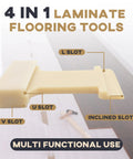 4-in-1 Nylon Tapping Block Kit for Laminate and Wood Flooring with U, V, L, Inclined Slots