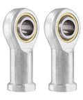6mm Inside Diameter Rod End Bearing M6 1.0 Female SI6TK 4 Pack Heavy Duty High Load Carbon Steel Body White Galvanized Copper Gasket Hardened Bearing Steel Ball Joint For Low Noise Precision And Long Life, two silver rod ends