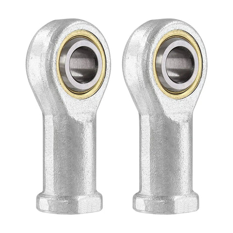 6mm Inside Diameter Rod End Bearing M6 1.0 Female SI6TK 4 Pack Heavy Duty High Load Carbon Steel Body White Galvanized Copper Gasket Hardened Bearing Steel Ball Joint For Low Noise Precision And Long Life, two silver rod ends