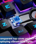 Blue 30 Pack Mechanical Keyboard Switches 3 Pin Dustproof Clicky Tactile For Gaming And Typing DIY Build Kits For Custom Keyboards And 3D Printing Projects transparent blue tactile switch in RGB keyboard