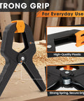 36 Pack Balloon Arch Clips With Heavy Duty Spring Clamps For Party Decor Durable 3.4 Inch Backdrop Clips Reusable Balloon Holder Grips For Archways Photo Backdrops And Epic Event Setups. Black plastic clamp with orange tip, strong spring grip.