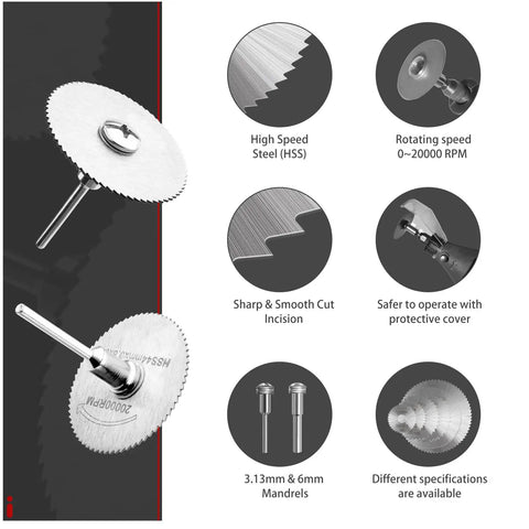 Ultimate 106Piece Cutting Discs Set For Rotary Tools And Grinders With Resin Cut Off Wheels HSS details and specifications overview