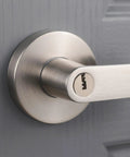 Aluminum Entry Door Lever Lock With Lowkey Quiet Operation And Enhanced Security Keyed Interior And Exterior Door Hardware