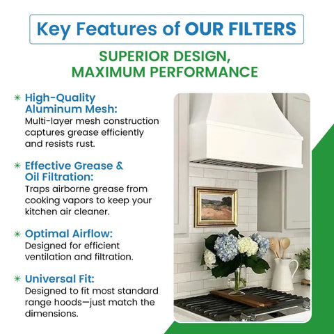 Replacement Range Hood Filter For S99010316 Compatible With Broan Nutone Hoods 11.25 By 11.75 By 0.375 Inches 1 Pack Easy Fit No Fuss Direct Replacement High Quality Airflow