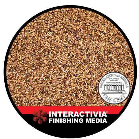 Fine Walnut Shell Media 18 To 40 Grit For Tumbling And Blasting, Gentle Yet Effective Cleaning For Glass, Wood, Plastic, Stone And Soft Metals In Vibratory Tumblers Or Cabinets, 8 Pound Pack